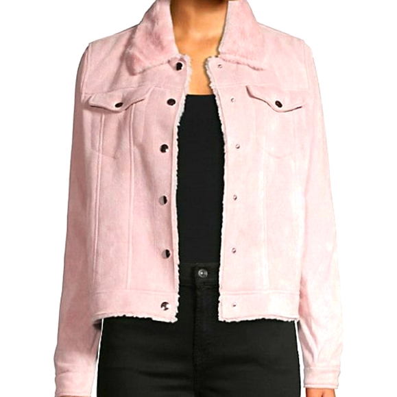 Jou Jou Jackets & Blazers - Jou Jou Faux Shearling in Faded Pink XS